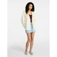 thumbnail image 3 of No Boundaries Button-Front Grandpa Cardigan, Women's XXS-XXL, 3 of 6