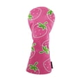 thumbnail image 2 of Funda protectora de madera con estampado de fresas para palos de golf, regalo para golfistas y transporte. DR, 2 of 9