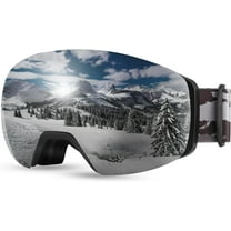FEISEDY Magnetic Ski Goggles for Men Women Youth Frameless Snow Goggles 100% UV Protection Snowboard Goggles B0020