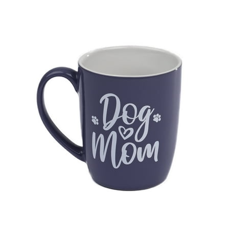 

Dog Mom 12 oz Diner Cup Ceramic Mug for Coffee Milk Tea in Lapis