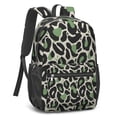thumbnail image 3 of 17 Inch Lightweight Backpack,PVC Waterproof Oxford Fabric, Ergonomically Designed, with Large Capacity, Leopard Animal Print, 3 of 5