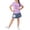 Purple, variant on NAISIBABY Girls Outfit Sets 6T, Summer Fashion Casual Short Sleeve T-Shirt and Denim Skirt Kids Clothes 2-Piece (2-8T)