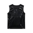 thumbnail image 2 of Girls Sequin Tank Tops Sleeveless Crewneck Sparkly Stage Performance Casual Dance Vests for Kids Size 110, 2 of 5