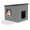 Black, variant on Outdoor Cat House Weatherproof, Plastic Feral Cat House with Dual Door, Insulated Cat Shelter for Garage, Patio, Backyards, Indoor(Black)