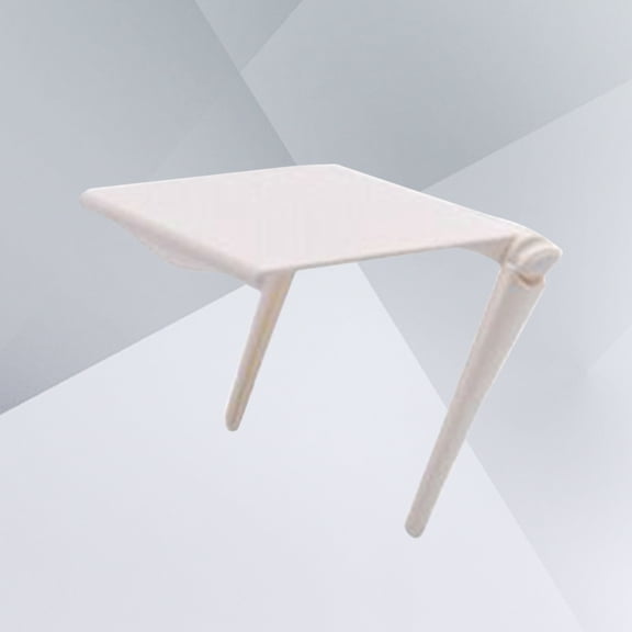 GOOHOCHY White Foldable LCD Monitor Stand Shelf Plastic Display Riser Organizer for Desk Space and Computer Storage
