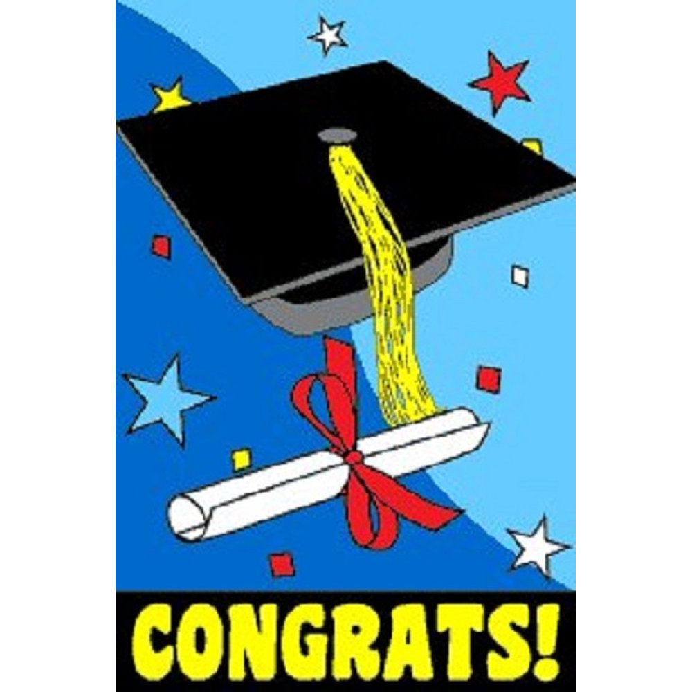 Graduation House Banner Graduate Party Event Garden Flag Pennant 24x36