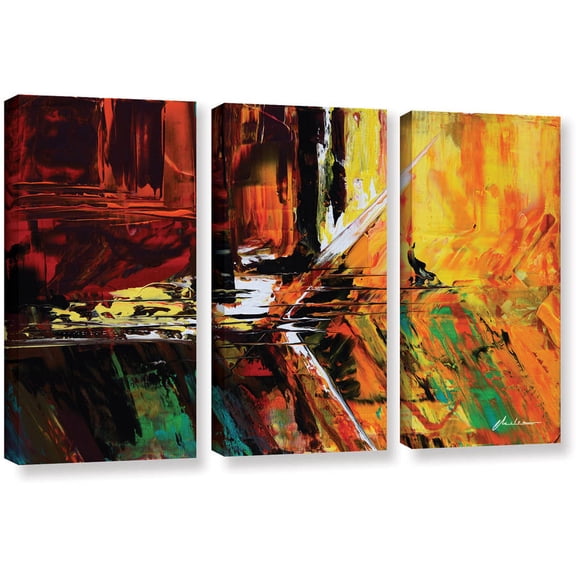 ArtWall Milen Tod "Glitch" 3-Piece Gallery-wrapped Canvas Set