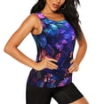 thumbnail image 2 of Fotbe Magic Colorful Forest Leaves Blusas Sin Mangas para Mujer – Estilo Casual, Corte Suelto, Slim-Fit, Cuello Redondo Deportivo, Tops de Verano para Gimnasio y Yoga-Small, 2 of 7