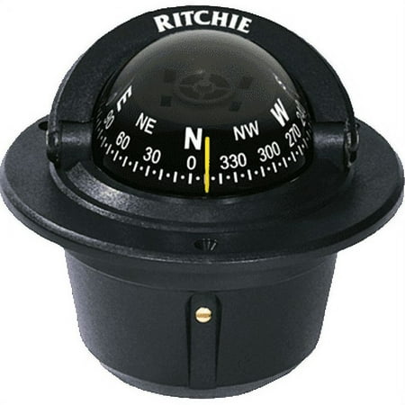 UPC: 0010342160003 | RITCHIE COMPASSES F-50 Compass Flush Mount 2.75 Dial Black