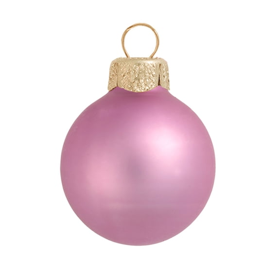 Whitehurst Matte Finish Glass Christmas Ball Ornaments - 2.75" (70mm) - Rosewood - 12ct