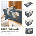 thumbnail image 4 of Storage Box With Lid 16.5x12.6x11.8In Foldable Stacked Household Storage Box Moon Owl, 4 of 7