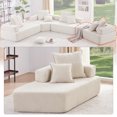 thumbnail image 3 of Special-shaped Frame for Luxury Boucle Floor Couch Set, Oversized Modular U Shaped Sectional Sofa, Convertible Sleeper Couch, Spacious Foam-Filled Sofa Bed for Living Room, Beige, 3 of 9