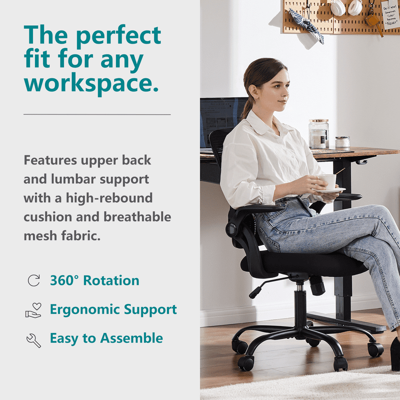 Howcool Drafting Chair Tall Office Chair, Height Adjustable Swivel Rolling Counter Height Chair for Standing Desk Home Office