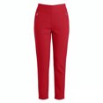 thumbnail image 4 of Cagogo Women's High Waisted Ankle Pants Plus Size with Pockets Wide Leg Elegant Office Trousers Casual Summer Work Trousers, Red 3XL, 4 of 6