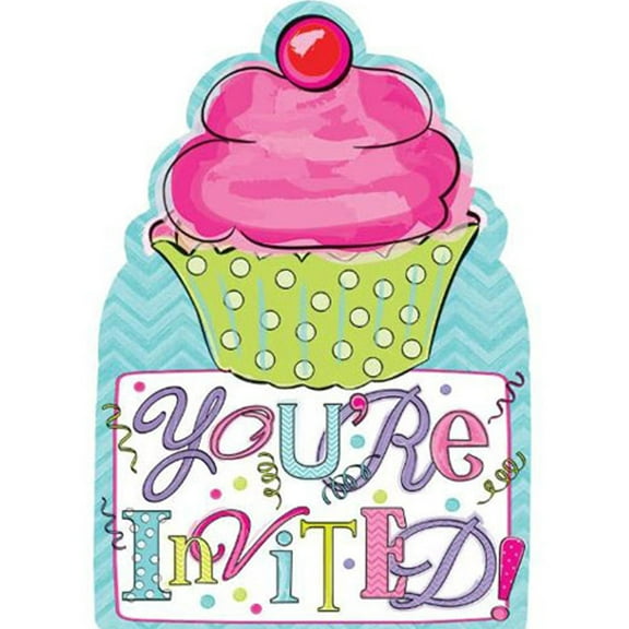 Various Cupcake Party Postcard Invitation, 20ct