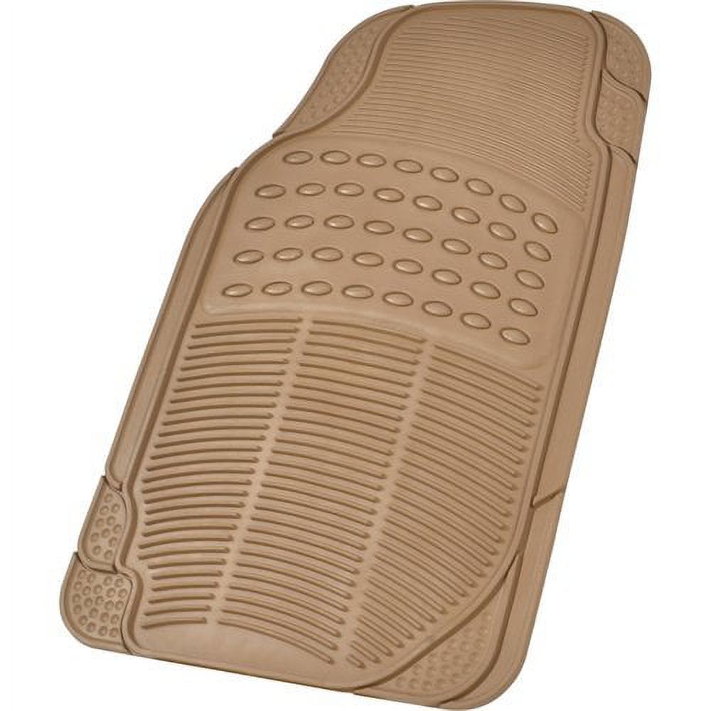 BDK Heavy-Duty 4-piece Front and Rear Rubber Car Floor Mats, All Weather Protection for Car, Truck and SUV - image 2 of 8