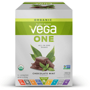 Vega One Organic Vegan Protein Powder, Chocolate Mint, 20g Protein, 1.4 Oz, 10 Ct