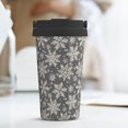 thumbnail image 6 of Logiee Sparkling Snowflakes Print Stainless Steel Coffee Tumbler, Travel Coffee Mug, Insulated Coffee Mug with Lid, Spill Proof Coffee Cup, Portable Thermal Mug, 6 of 8