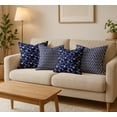 thumbnail image 2 of Set of 4 Vargottam 16x16 Cotton Cushion Covers - Decorative Reversible Pillow Covers with Concealed Zipper - Filler Not Included - Floral Print, Blue, 2 of 6