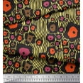 thumbnail image 3 of Soimoi Yellow Cotton Duck Fabric Wild Animal Skin Printed Fabric 1 Yard 56 Inch Wide, 3 of 3