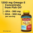 Nature Made Burp Less Omega 3 Fish Oil 1200 mg Softgels, Fish Oil