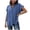 Blue, variant on Scyoekwg Womens Tunic Tops Short Sleeve Trendy Womens Summer Fashion Womens Western Clothing Ladies Blouses Dressy Casual Short Sleeve Tops Cute T Shirts Loose