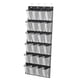 thumbnail image 3 of Organizador de zapatos colgantes Estante de almacenamiento de zapatos colgantes 24 bolsillos Accesorio plegable portátil para la pared del dormitorio Negro Sunnimix organizador de zapatos de puerta, 3 of 8