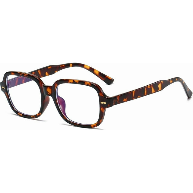 LJCZKA Rectangle Blue Light Glasses Women Men Computer Glasses Square Frame Anti Eye-Fatigue for Reading, Texting & Gaming