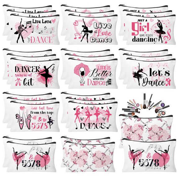 Bolsa de maquillaje HSDSH, bolsa de cosméticos de baile, 30 unidades para niñas y mujeres