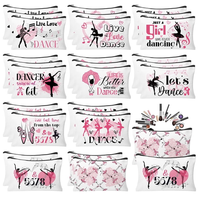 Bolsa de maquillaje HSDSH, bolsa de cosméticos de baile, 30 unidades para niñas y mujeres