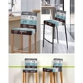 thumbnail image 5 of Laundry Room Bar Stool Covers Set of 6, Wash Dry Fold Repeat Splicing Colorful Wood Stretch Washable Bar Chair Covers with Backs, Removable Pub Counter Height Chair Cover for Kitchen Dining Room Cafe, 5 of 7