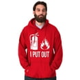 thumbnail image 5 of Put Out Fire Firefighter Fireman Men's Big & Tall Graphic Hoodie Brisco Brands 5X, 5 of 6