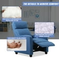 thumbnail image 4 of FDW Recliner Chair with Fabric Padded Seat Backrest，Blue, 4 of 7