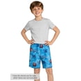 thumbnail image 3 of Beezizac Boys 2-Pack Soft Sleep Shorts Black Soccer Neon & Blue Basketball Assorted Pajama Bottoms Sizes 6, 3 of 6