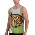 thumbnail image 2 of Lsque A monarch butterfly Pattern Mens Tank Tops Muscle Athletic Quick Dry Sleeveless Workout Fitness T Shirts Beach Tank Top, Loose-fit Sleeveless Shirt for Men-XX-Large, 2 of 7