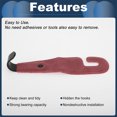 thumbnail image 7 of Unique Bargains Car Seat Headrest Hook Interior Accessories for Most Car, SUV, Truck Car Seat Back Organizer Hooks Faux Leather Metal Red 6.69"x1.77", 7 of 7