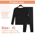 thumbnail image 2 of Juego de ropa interior térmica para mujer, conjunto largo ultrasuave, capa base para esquiar, parte superior e inferior cálidas para invierno (L,XL,XXL), 2 of 5
