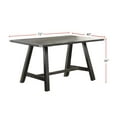 thumbnail image 6 of Mid-Century Modern Grey Counter Height Dining Table 1pc Rectangle Table Dining Room Furniture, 6 of 6