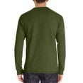 thumbnail image 5 of Xdegoge Mens Shirts Fashion Casual Front Placket Basic T-Shirts Solid Color Crewneck Top Mens Long Sleeve Tee Shirts Stretchy Clothes Daily Deals Camisas Para Hombres Manga Larga, 5 of 7