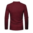 thumbnail image 4 of RUTAYY Men's T-Shirts Corduroy Casual Slim Fit Long Sleeve Tee Shirts Solid Color Basic Tops Business Daily Wear Classic Seaside Tees, 4 of 5