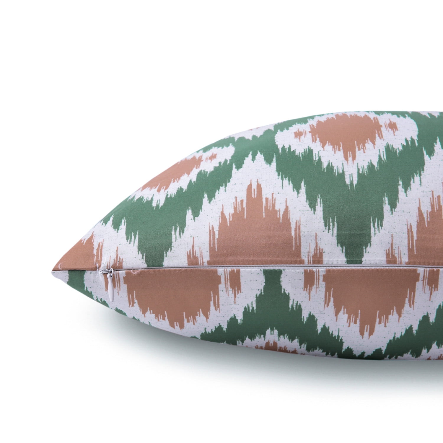 Phantoscope New Living Series Double-sided Design Decorative Throw Pillow Cover, 18" x 18", Caramel/Green, 4 Pack