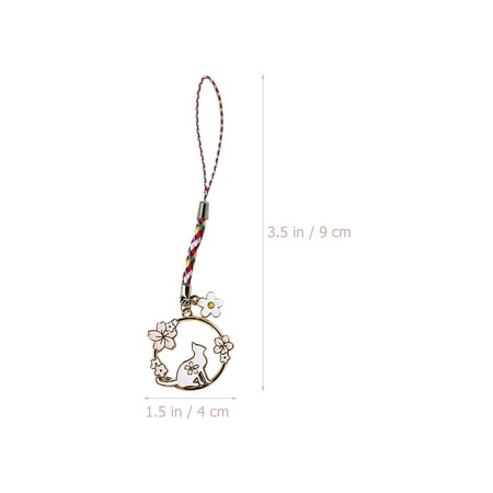 

NICEXMAS 4pcs Lovely Cat Pendant Cell Phone Strap Cat Pendants Car Key Hanging Decor