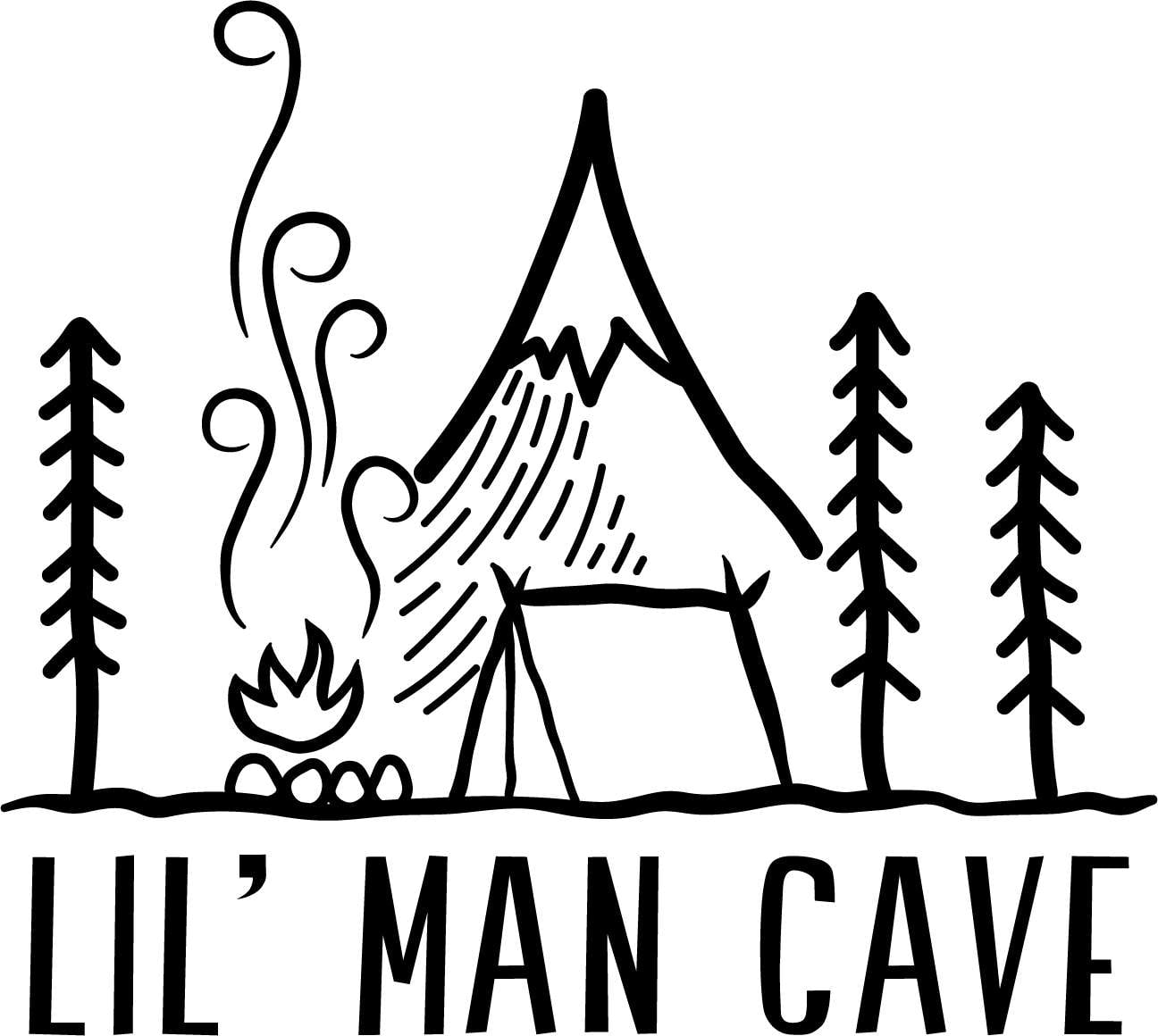Lil Man Cave for Kid's Playroom Vinyl Wall Decal - Funny Phrases and ...