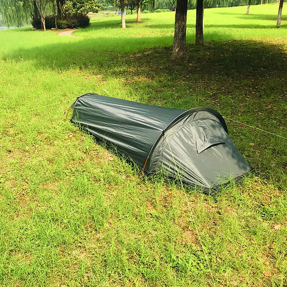 Ultralight Backpacking Camping Tent Compact Single Person Outdoor Tent Yellow