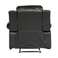 thumbnail image 4 of Lexicon Cranley Traditional Faux Leather Reclining Chair in Black, 4 of 5