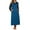Navy, variant on Cotton Nightgown for Women Long Sleeve Hooded Gowns Sleepwear Full Length Nightwear with Pockets