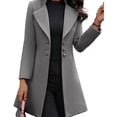 thumbnail image 1 of Chaqueta de abrigo Sonducket para mujer de moda otoño invierno manga larga color gris 3XL, 1 of 5