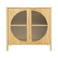 thumbnail image 6 of Bamboo 2 door cabinet, Set of 2, Buffet Sideboard Storage Cabinet, Buffet Server Console Table, for Dining Room, Living Room, Kitchen, Hallway, 6 of 10