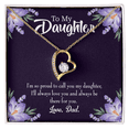 thumbnail image 4 of To My Daughter Proud Dad Forever Necklace w Message Card, 4 of 20