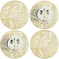 thumbnail image 1 of Mantel individual redondo ahuecado, juego de 4 manteles individuales de PVC, antideslizante, 1 of 5